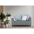 Adorn India Straight Line Plus Stripes 2 Seater Sofa (Grey) (3 Year Warranty)