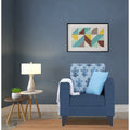 Straight line Plus Leaf 1 Seater Sofa (Blue)