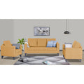 Adorn India Wood Hallton Plain 3+2+1 6 Seater Sofa Set (Beige) (3 Year Warranty)