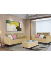 Adorn India Sheldon Crafty (3 Years Warranty) 3+2 5 Seater Sofa Set with Centre Table (Beige) Modern