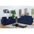 Russell 3-1-1 5 Seater Sofa Set (Blue, Wood)
