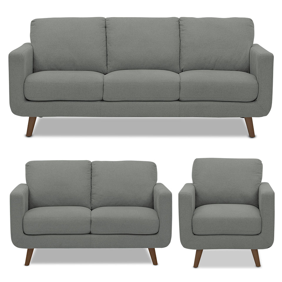 Damian 3+2+1 6 Seater Sofa Set (Grey)