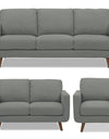 Adorn India Damian 3+2+1 6 Seater Sofa Set (Grey)