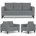 Adorn India Hallton Tufted 3-2-1 Six Seater Sofa Set (Grey) (3 Year Warranty)