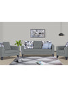 Adorn India Hallton Digitel Print Cushion 3-2-1 Six Seater Sofa Set (Grey)