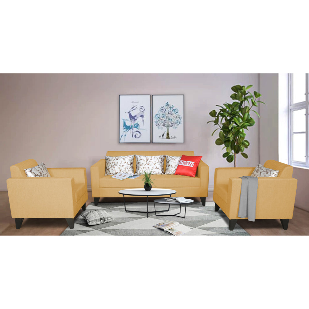Adorn India Bladen 3-1-1 Five Seater Sofa Set (Wood,Foam) (Beige)