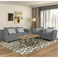 Adorn India Poland 3-1-1 Five Seater Sofa Set (Grey)