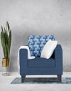 Adorn India Straight line Plus Bricks 1 Seater Sofa (Blue)
