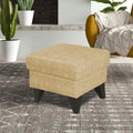 Adorn India Christopher 1 Seater Wing Chair Decent with Puffy (Beige)