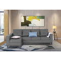 Adorn India Haddin Premium L Shape 6 Seater Sofa Set (Left Hand Side) (Grey)