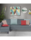 Adorn India Beetle Plus Stripes L Shape 6 Seater Sofa Set (Left Hand Side) (Grey)