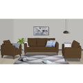 Adorn India Hallton Plain 3+2+1 6 Seater Sofa Set (Brown) (3 Year Warranty)