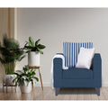 Straight Line Plus Stripes 1 Seater Sofa (Blue)