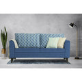 Adorn India Tornado Bricks 3 Seater Sofa (Blue)