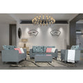Sheldon Crafty 3+2+1 6 Seater Sofa Set with Centre Table (Grey)