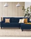 Adorn India Midas L Shape 6 Seater Sofa Set Right Hand Side (Blue)