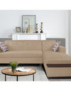 Adorn India Blazer L Shape 6 Seater Sofa Set (Right Side) (Beige)