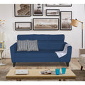 Adorn India Cardello 3 Seater Sofa (Blue) (3 Year Warranty)