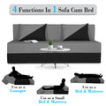 Adorn India Easy Desmond 4 Seater Sofa Cum Bed 6 X 6 (Grey & Black) (1 Year Warranty)