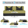 Adorn India Easy Boom 3 Seater Sofa Cum Bed 5 x 6 (Green & Black) (1 Year Warranty)