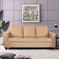 Adorn India Russell 3 Seater Sofa (Beige, Wood)