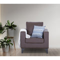 Adorn India Straight line Plus Leatherette 1 Seater Sofa (Brown) (3 Year Warranty)