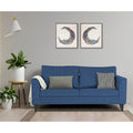 Adorn India Enzo Decent 3 Seater Sofa (Blue)