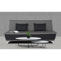 Adorn India Exclusive Two Tone Arden 4 Seater Wood Sofa Cum Bed 4 x 6 (Light Grey & Black) (3 Year Warranty)