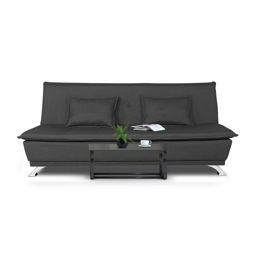 Adorn India Arden 4 Seater Sofa Cum Bed 4 x 6 (Dark Grey) (3 Year Warranty)