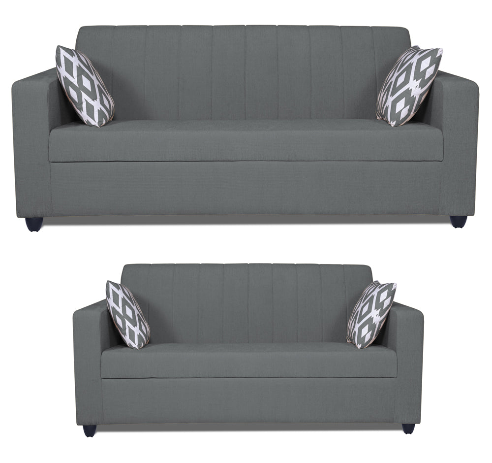 Rio Highback 3+2 5 Seater Sofa Set (Grey)
