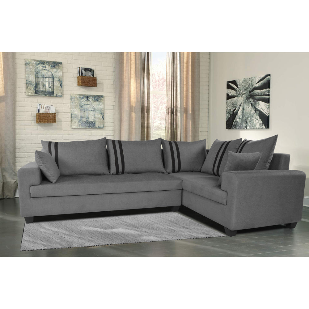 Winston L Shape 6 Seater Sofa Set (Right Side) (Grey)