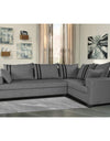 Adorn India Winston L Shape 5 Seater Sofa Set (Right Side) (Grey)