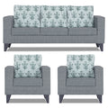 Straight line Plus Leaf 3+1+1 5 Seater Sofa Set (Grey)