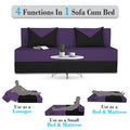 Adorn India Easy Boom 3 Seater Sofa Cum Bed 5 x 6 (Purple & Black) (1 Year Warranty)