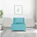Adorn India Easy Alyn Plus Decent 1 Seater Sofa Cum Bed (2.5x6) (Aqua Blue) (1 Year Warranty)