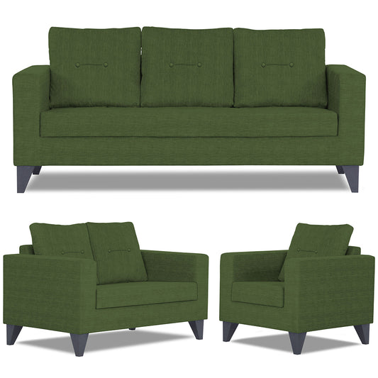 Adorn India Hallton Tufted 3+2+1 6 Seater Sofa Set (Green)