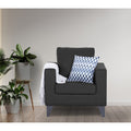 Adorn India Straight line Plus Leatherette 1 Seater Sofa (Black) (3 Year Warranty)
