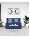Adorn India Easy Alyn Plus Stripes 2 Seater Sofa Cum Bed (4x6) (Blue)