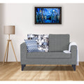 Adorn India Hallton Digitel Print 2 Seater Sofa (Grey) (3 Year Warranty)