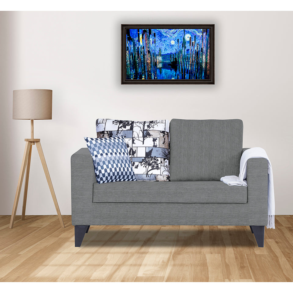Hallton Digitel Print 2 Seater Sofa (Grey)