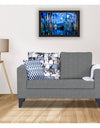 Adorn India Hallton Digitel Print 2 Seater Sofa (Grey)