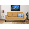 Adorn India Hallton Plain 3 Seater Sofa (Beige) (3 Year Warranty)
