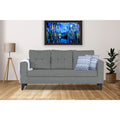 Adorn India Hallton Tufted 3 Seater Sofa (Grey)(3 Year Warranty)
