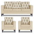 Straight line Plus Leaf 3+1+1 5 Seater Sofa Set (Beige)