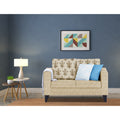 Adorn India Straight line Plus Leaf 2 Seater Sofa (Beige) (3 Year Warranty)