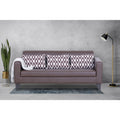 Adorn India Bladen Leatherette 3 Seater Sofa (Brown)