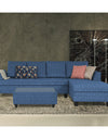 Adorn India Raiden Decent Premium L Shape 6 Seater Sofa Set with Center Table (Right Hand Side) (Blue)