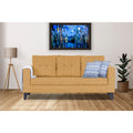 Adorn India Hallton Tufted 3 Seater Sofa (Beige) (3 Year Warranty)