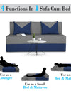Adorn India Easy Boom 2 Seater Sofa Cum Bed 4 x 6 (Blue & Grey)