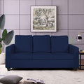 Adorn India Russell 3 Seater Sofa (Blue)